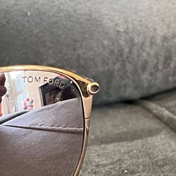 Tom Ford Penelope TF320 28Z Women Metal Oval Cat Eye Gold Pink Sunglasses main image 6
